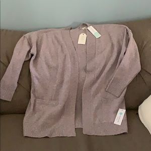 Two pocket mauve cardigan